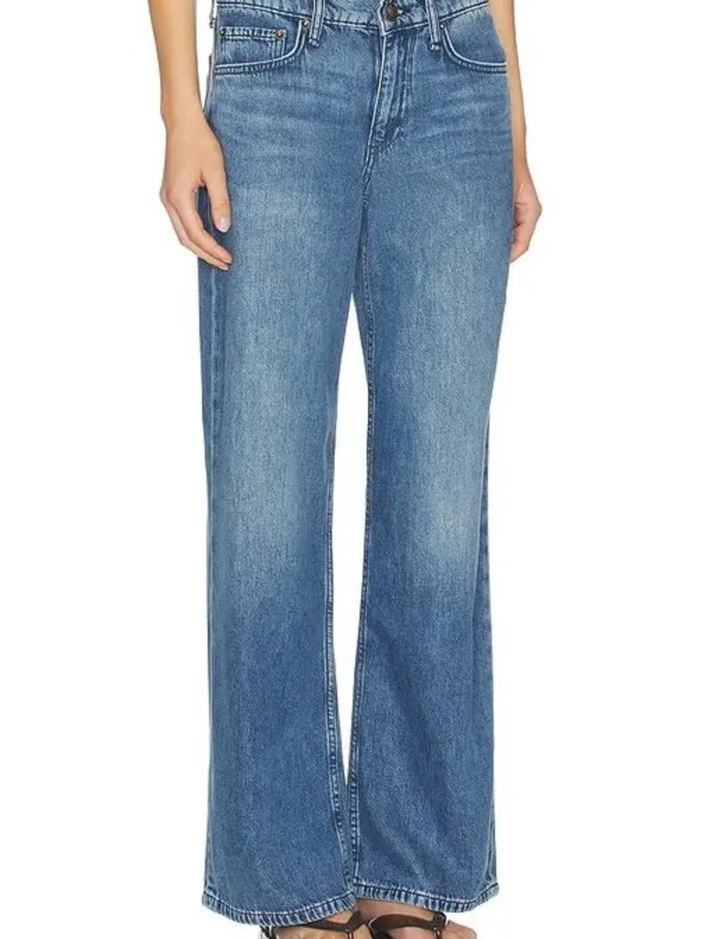 Rag & Bone Saige Mid Rise Straight Ankle Jean - River